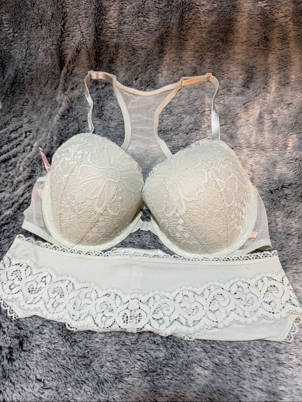 Victoria’s Secret Lace Racerback T-shirt Bra and Panty Set